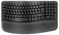 Logitech WAVE KEYS ergonomische Tastatur kabellos schwarz