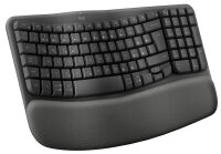 Logitech WAVE KEYS ergonomische Tastatur kabellos schwarz