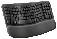 Logitech WAVE KEYS ergonomische Tastatur kabellos schwarz