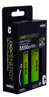 VERICO USB-Akkus mit Ladekabel LoopEnergy Baby C Li-Ion Baby C, 2 St.
