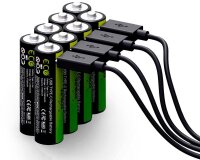 VERICO USB-Akkus mit Ladekabel LoopEnergy AA2550 Li-Ion...