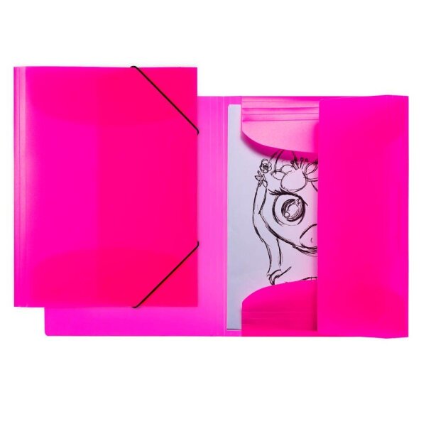 HERMA Sammelmappe Neon DIN A4 neon-pink, 1 St.