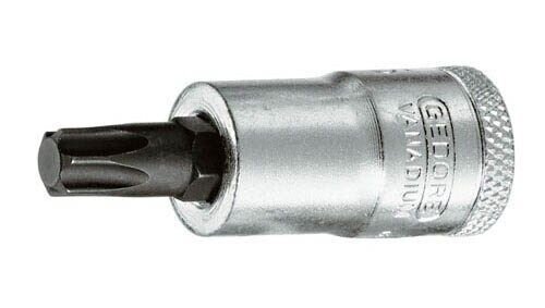 GEDORE 3/8 Zoll Innen-TX Steckschlüsseleinsatz Größe: T 25 Länge: 49,0 mm