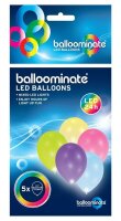 amscan® Luftballons LED bunt, 5 St.