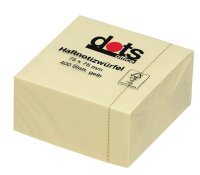 dots Haftnotizen gelb, 1 Würfel