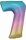 amscan® Folienballon Zahl 7 regenbogen, 1 St.  ( 9909705 )