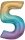 amscan® Folienballon Zahl 5 regenbogen, 1 St.  ( 9909703 )