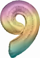 amscan® Folienballon Zahl 9 regenbogen, 1 St.  (...