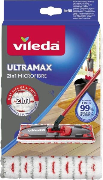 vileda ULTRAMAX Wischbezug für Bodenwischer Mikrofaser 60 °C waschbar, 1 St.
