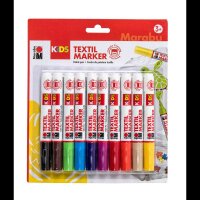 Marabu KiDS Textilmarker farbsortiert 3,0 mm, 10 St.