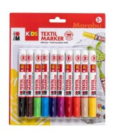 Marabu KiDS Textilmarker farbsortiert 3,0 mm, 10 St.