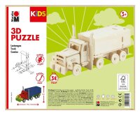 Marabu KiDS Lastwagen 3D-Puzzle, 38 (bemalbar) Teile
