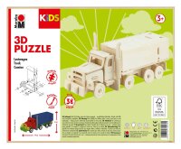 Marabu KiDS Lastwagen 3D-Puzzle, 38 (bemalbar) Teile