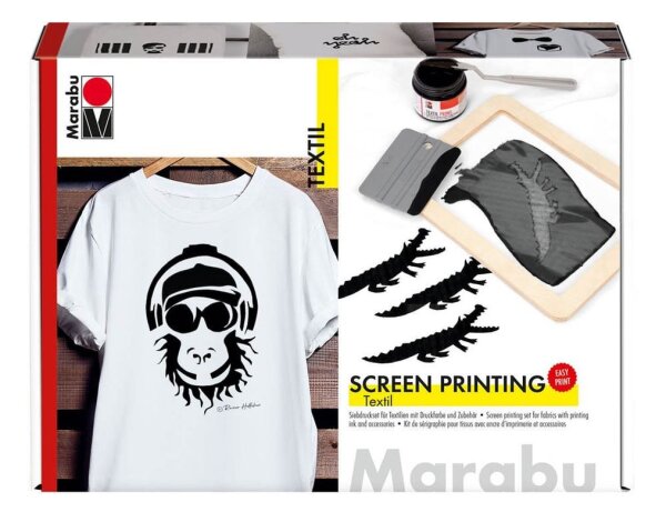 Marabu Zeichenschablonen-Set Textil schwarz
