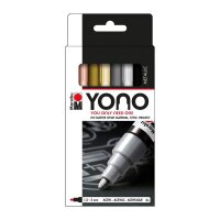 Marabu  YONO METALLIC Acrylstifte-Set farbsortiert 1,5 -...