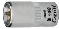 HAZET 1/4 Zoll Außen-TORX (TX) Steckschlüsseleinsatz Größe: E 10 Länge: 25,0 mm