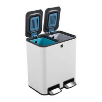 helit the classy Mülleimer 2x 12 l weiß  (...