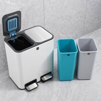 helit the classy Mülleimer 2x 12 l weiß  (...