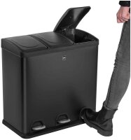 helit the seperator Mülltrenner 3x 20,0 l schwarz, 1 St.
