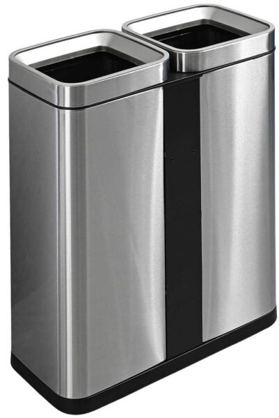 helit the twin bin Mülltrenner 2x 30,0 l edelstahl, 1 St.