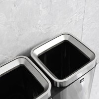 helit the twin bin Mülltrenner 2x 30,0 l edelstahl, 1 St.