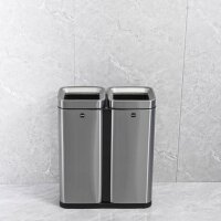 helit the twin bin Mülltrenner 2x 30,0 l edelstahl, 1 St.