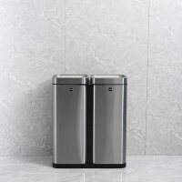 helit the twin bin Mülltrenner 2x 30,0 l edelstahl, 1 St.