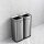 helit the twin bin Mülltrenner 2x 30,0 l edelstahl, 1 St.