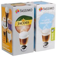 TASSIMO JACOBS LATTE MACCHIATO CLASSICO Kaffeediscs, Arabica- und Robustabohnen 8 St.