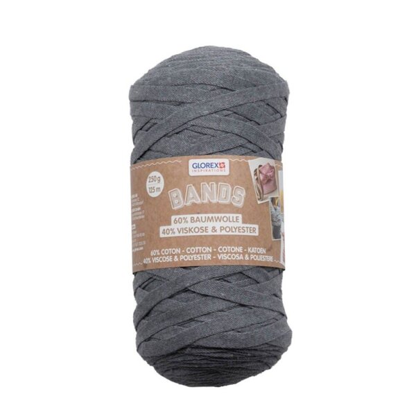 GLOREX Makramee Garn grau Bands, 1 St.