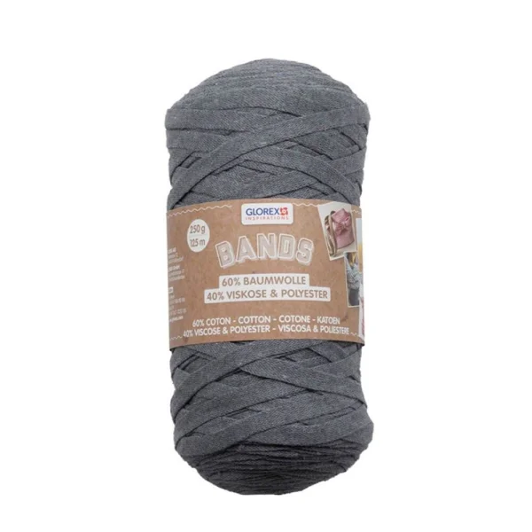 GLOREX Makramee Garn grau Bands, 1 St.