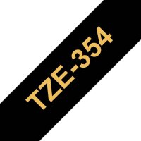 brother Schriftband TZe-354 TZE354, 24 mm, gold auf schwarz, 1 St.