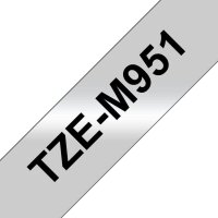 brother Schriftband TZe-M951 TZEM951, 24 mm, schwarz auf silber, 1 St.
