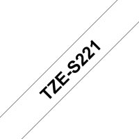 brother Schriftband TZe-S221 TZES221, 9 mm, schwarz auf weiß, 1 St.