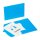 PAGNA Dokumententasche Wallet DIN A4 blau glatt 0,43 mm, 1 St.