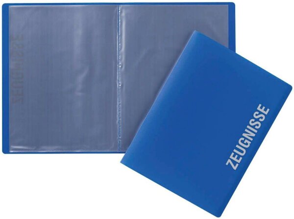 PAGNA Zeugnismappe DIN A4, 10 Hüllen blau, 1 St.