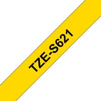 brother Schriftband TZe-S621 TZES621, 9 mm, schwarz auf gelb, 1 St.