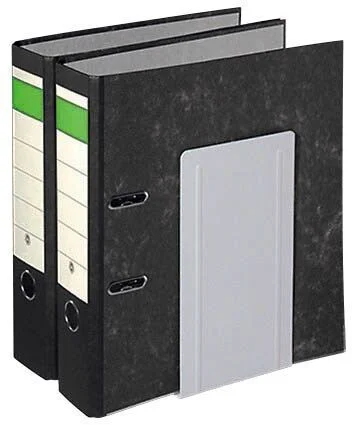 MAUL Buchstützen grau 12,0 x 14,0 x 24,0 cm, 2 St.
