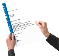 Expro Klemmschienen mit Abheftleiste blau DIN A4 30 Blatt, 25 St.