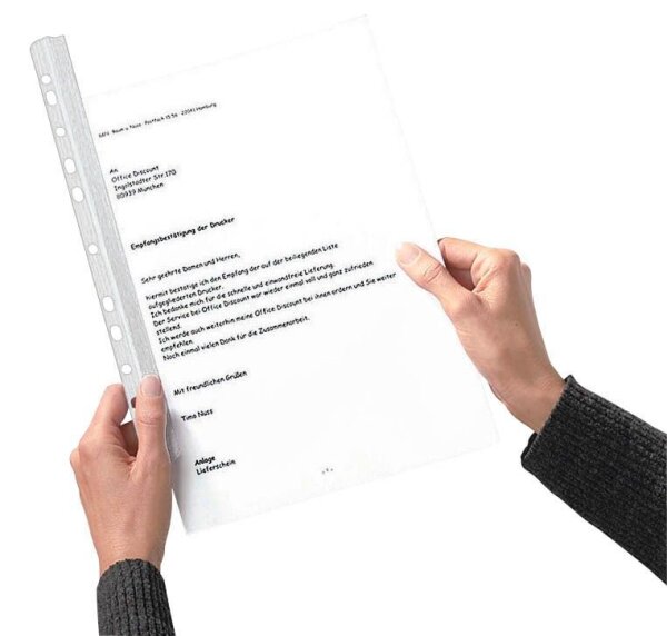 Expro Klemmschienen mit Abheftleiste transparent DIN A4 30 Blatt, 25 St.