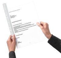 Expro Klemmschienen mit Abheftleiste transparent DIN A4...