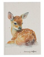 PAGNA Notizbuch Reh DIN A5 punktkariert, beige Hardcover 128 Seiten, 1 St.
