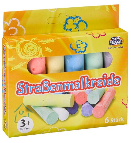 TOY PLACE Straßenmalkreide farbsortiert 6 St.