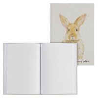 PAGNA Notizbuch Hase DIN A5 punktkariert, beige Hardcover...
