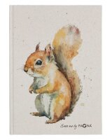 PAGNA Notizbuch Eichhörnchen DIN A5 punktkariert, beige Hardcover 128 Seiten, 1 St.