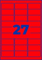 AVERY Zweckform Etiketten L6003-25 rot 63,5 x 29,6 mm, 25 Blatt