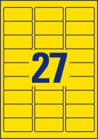 AVERY Zweckform Etiketten L6004-25 gelb 63,5 x 29,6 mm, 25 Blatt