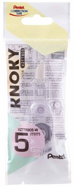 Pentel Nachfüllkassette für Korrekturroller KNOKY 5,0 mm, 1 St.