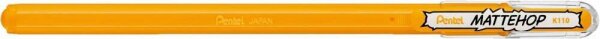Pentel Mattehop Gelschreiber gelb-orange 0,5 mm, Schreibfarbe: gelb, 1 St.