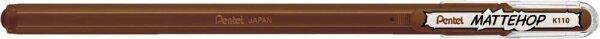Pentel Mattehop Gelschreiber 0,5 mm, Schreibfarbe: braun, 1 St.